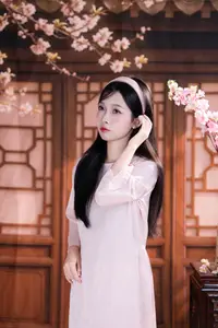 Graceful Asian Girl with Spring Blossoms Timeless Beauty Unveiled-4