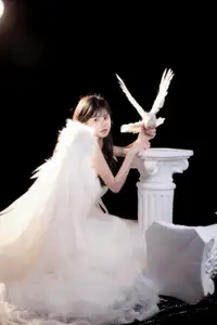 Ethereal Beauty: White Gown Angel with Dove by YiTuYu Art Vol.8612 OO-9