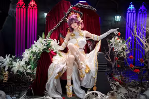 Coser Jiu Qi Miao as Granblue Fantasy Grea: Enchanting and Regal Cosplay Masterpiece-0