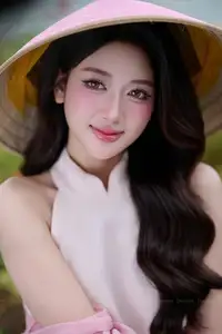 VGU No171: Vietnamese Beauty Graces a Flower Garden in Elegant Pink Ao Dai and Conical Hat-9