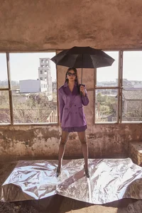 Elegant Purple Portrait Photography: YiTuYu Art Language Vol.9291 Featuring Model Rong Er - Stunning Aesthetic Fashion Inspiration-6