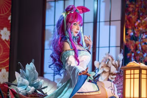 Coser Kaneko's Stunning Spirit Blossom Ahri Cosplay - A Mystical Journey in League of Legends-2