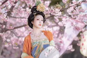 Qian Yue's Hanfu Elegance Amidst Cherry Blossoms: YiTuYu Vol.8674 Artistry-16