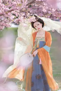 Qian Yue's Hanfu Elegance Amidst Cherry Blossoms: YiTuYu Vol.8674 Artistry-11