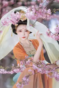 Qian Yue's Hanfu Elegance Amidst Cherry Blossoms: YiTuYu Vol.8674 Artistry-0