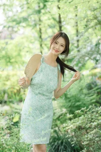 Sun-Kissed Mint Summer Aesthetics: Ka Bi for YiTuYu Art Language Vol.9302 Portrait Collection-12