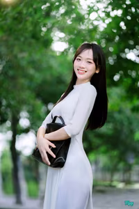 VGU No.43: Vietnamese Grace A Young Woman in Elegant White Ao Dai Bathed in Morning Sunlight-1