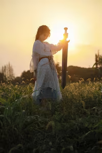 YiTuYu Vol.8273: Chun Yu – Ethereal Wuxia Beauty and Serene Warrior at Sunset-7