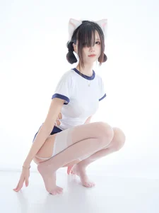 Stunning Wu Geng Bai Gui Gym Uniform Cosplay: Adorable Cat Ear Aesthetic and Sporty Anime Look for Your Next Inspiration-7