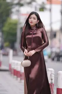 Elegant Modern Ao Dai Beauty Captivates on City Streets | Graceful & Alluring 1000025274-21