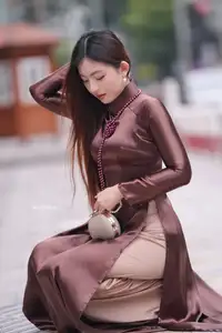 Elegant Modern Ao Dai Beauty Captivates on City Streets | Graceful & Alluring 1000025274-10