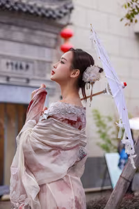 VGU No.70: Captivating East Asian Beauty in Traditional Attire with a Radiant Smile-3