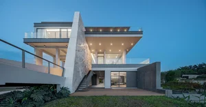 Stunning Riverside Minimalist Villa in Nakhon Pathom, Thailand: A Modern Architectural Masterpiece Designed for Golden Hour Sunsets and Serene Slow Living.-13