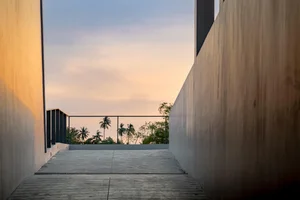 Stunning Riverside Minimalist Villa in Nakhon Pathom, Thailand: A Modern Architectural Masterpiece Designed for Golden Hour Sunsets and Serene Slow Living.-16