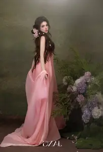 Lilly Luta Transforms into 'Living Doll' in Flowing Pink Silk Gown, Fairytale Beauty Unveiled-5