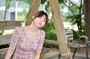 Yeon Da Bin: Adorable Korean Girl in Floral Dress Outdoors-25