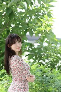 Yeon Da Bin: Adorable Korean Girl in Floral Dress Outdoors-34