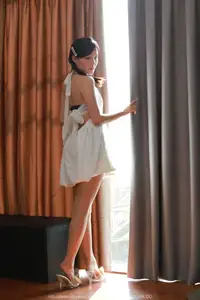 IESS SXJ No.2065: Wan Ping Captivates in Pure White Dress by the Window-9