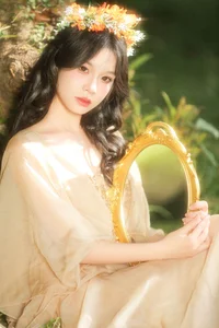 Elegant Portrait Photography Collection: YiTuYu Art Language Vol.9338 featuring Model Xiao Zi – Artistic Light and Shadow Study for Visual Inspiration-7