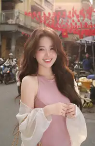 Charming Asian Beauty in a Vibrant Vietnamese Traditional Market-9