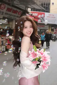 Charming Asian Beauty in a Vibrant Vietnamese Traditional Market-12