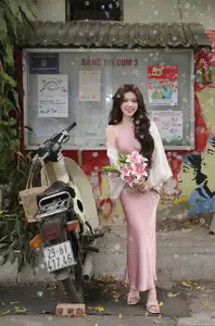 Charming Asian Beauty in a Vibrant Vietnamese Traditional Market-13