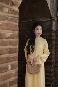 Graceful Vietnamese Beauty: Elegant Woman in Modern Traditional Attire Captures Asian Charm-5