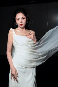 Ethereal elegance in white: A cinematic portrait-0