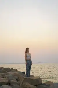 YiTuYu Vol.8725 Chenaling_CL: Captivating Asian Muse in a Dreamy Sunset Glow-9