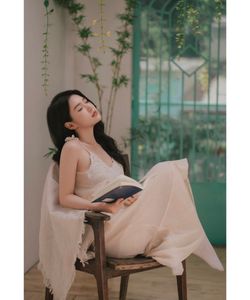 Relaxing Woman Reading in a Peaceful Natural Light Moment-7