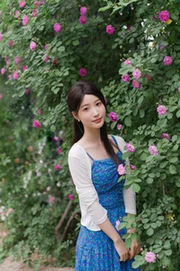 Elegant Portrait Photography: Zhi Zhi Wen in YiTuYu Art Language Vol.9158 – Romantic Aesthetic with Wild Roses and Vintage Charm-20