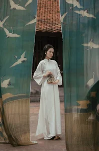 Timeless Elegance: The Traditional Vietnamese White Ao Dai Dress and Cultural Heritage Photography-2