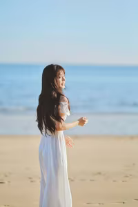 Enndme's Gentle Grace in White Dress by the Sea - YiTuYu Art Language Vol.8279-7