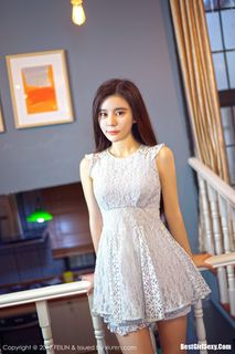 FeiLin Vol.072 Gary Wei Ai: Beautiful Asian Girl Gary Wei Ai in Elegant White Dress Photo-19
