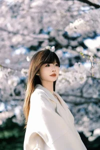 Spring Muse: Elegant Minimalism Amidst the Ethereal Cherry Blossom Bloom-8