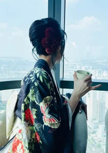 Timeless Elegance: A Serene Tea Moment Above the Clouds-7