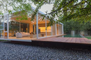 Modern Minimalist Glass and Wood Forest Retreat: A Serene One-Story Sanctuary for Slow Living and Nature Immersion-27