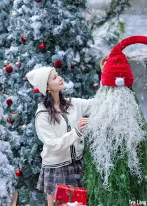 Charming Winter Girl Amidst Beautiful Christmas Snowfall-12
