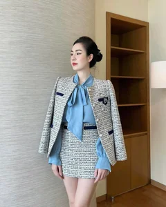 Elegant Tweed Set for the Modern Woman fashion-3