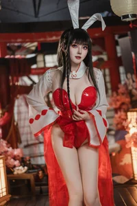 Stunning Azur Lane Oyama Miko Bunny Cosplay by Natsuko Xia Xia Zi - 72P High-Quality Anime Photography Collection-0