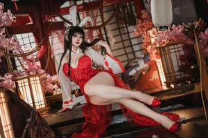 Stunning Azur Lane Oyama Miko Bunny Cosplay by Natsuko Xia Xia Zi - 72P High-Quality Anime Photography Collection-3