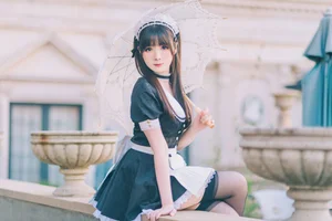 Stunning Shimos Maid Collection Part02 Featuring Coser Shimo: Aesthetic Maid Cosplay Photography and Elegant Portrait Inspiration for Fans and Creators-20