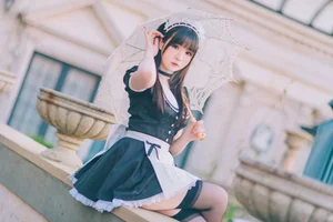 Stunning Shimos Maid Collection Part02 Featuring Coser Shimo: Aesthetic Maid Cosplay Photography and Elegant Portrait Inspiration for Fans and Creators-11