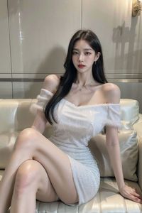 AI Generated Realistic Style Chaebol Heiress Part04: Stunning Figure in Elegant White Dress-11