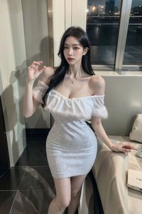 AI Generated Realistic Style Chaebol Heiress Part04: Stunning Figure in Elegant White Dress-0