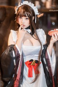 Coser Qiqi Nanako: Adorable Cow Maid Cosplay Captivates Fans-0
