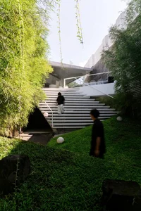 Modern Tropical 600m2 Garden House in Bandung: Folded Rooms Garden's Innovative Layered Architecture and Eco-Friendly Urban Living Design-1