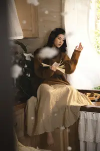 Dan Dan's Serene Autumn Afternoon in a Cozy Kitchen YiTuYu Vol8785-4