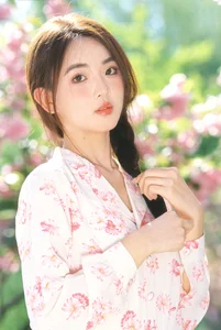 Ethereal Spring Portrait Photography: Yi Ming Amidst Blooming Double Cherry Blossoms - Art Language Vol.9339 Collection-13