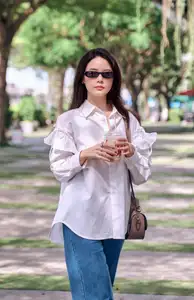 Midu's Ageless Charm: White Shirt Style Makes Her Look Like a Schoolgirl at 35-5